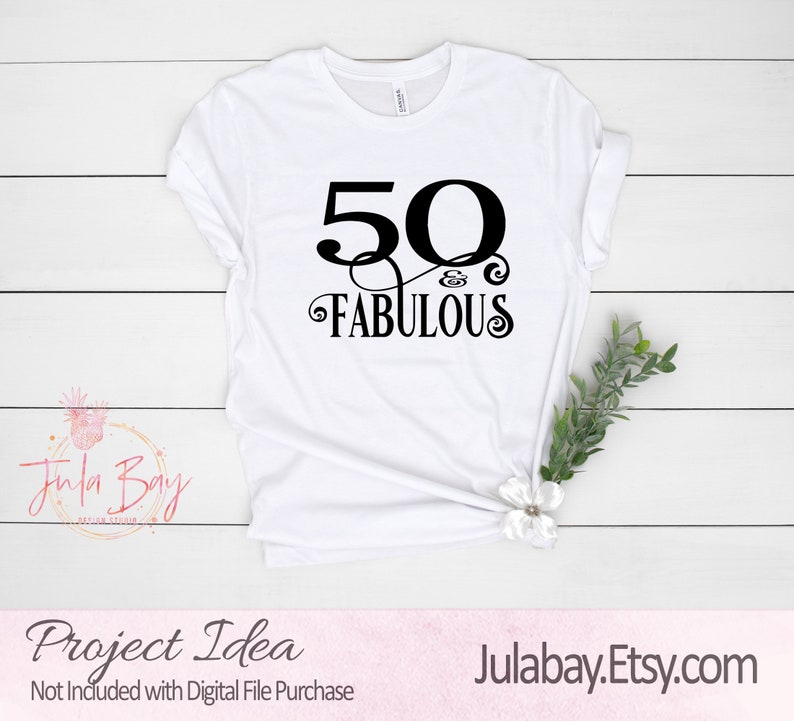 Download 50th Birthday SVG Cutting File Cricut 50 And Fabulous | Etsy