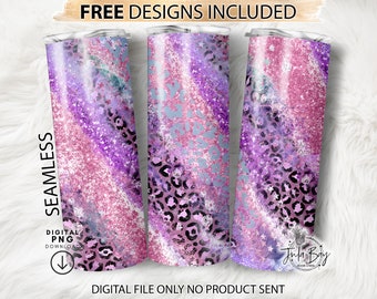 Lilac Milky Way Tumbler Wrap, 20 oz Skinny Tumbler PNG, Galaxy Tumbler, Mauve Leopard Tumbler, Glitter Tumbler Design, Milkyway Tumbler