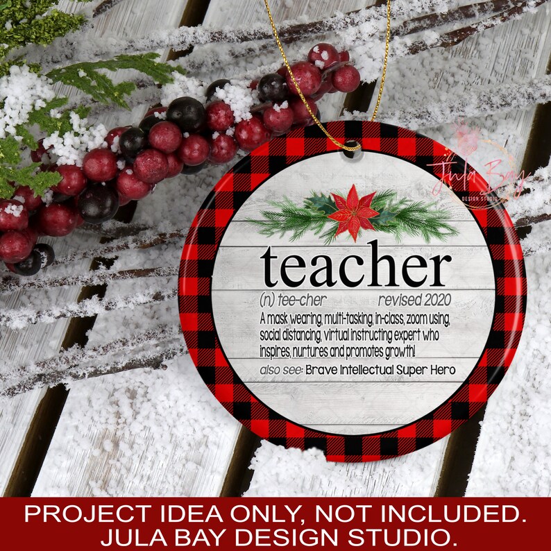 Download 2020 Teacher Christmas Ornament PNG Funny Teacher | Etsy