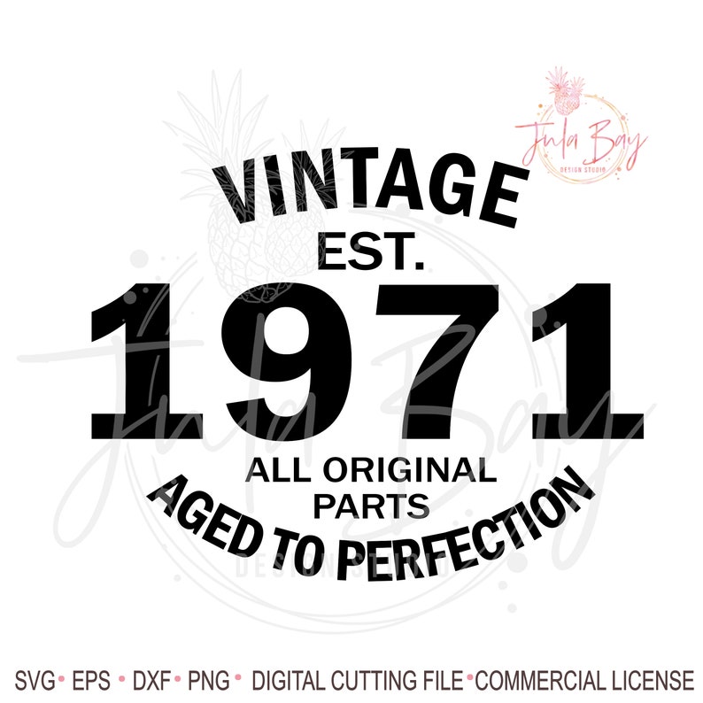 Download Vintage 1971 Aged to Perfection all Original Parts 50th | Etsy