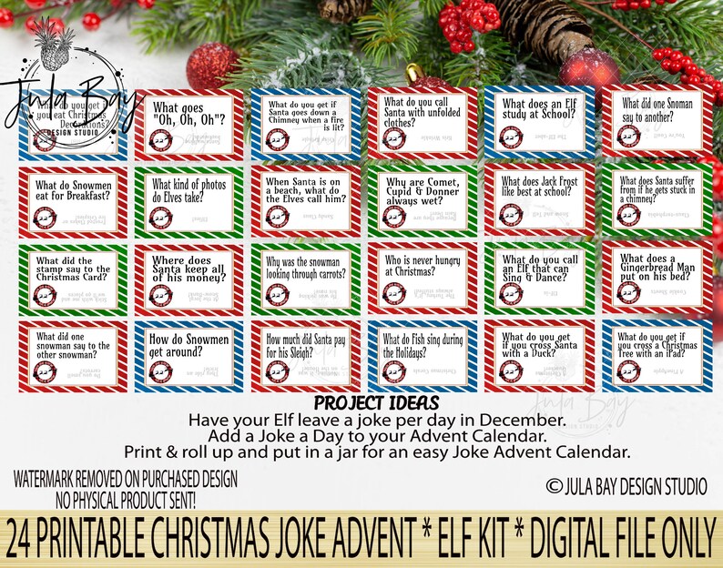 Printable Elf Jokes PNG Printable Dad Jokes Advent Calendar Etsy Schweiz
