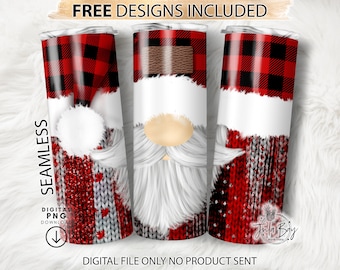 Canadian Gnome Tumbler PNG, Canada Christmas Tumbler Wrap, Santa Tumbler Design, Gnome Sweater Tumbler Template, Patriotic Tumbler Wrap