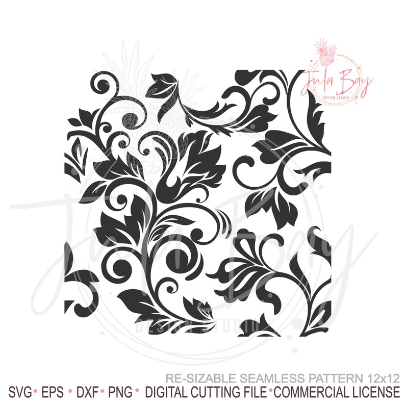 Download Tooled leather svg Seamless pattern floral vines Swirls | Etsy