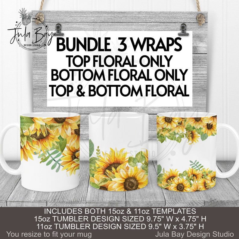 Download Sunflowers Floral Mug Design Bundle Png Sublimation Designs Sunflower Watercolor Flowers Pretty Mug Design Customizable Full Mug Wrap 11oz Drawing Illustration Art Collectibles Jewellerymilad Com