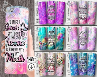 Funny Tumbler Designs, Sarcastic Tumbler Wrap Bundle, Funny Tumbler Wraps for Women, Skinny 20 oz Tumbler Wrap, Funny Sublimation Designs