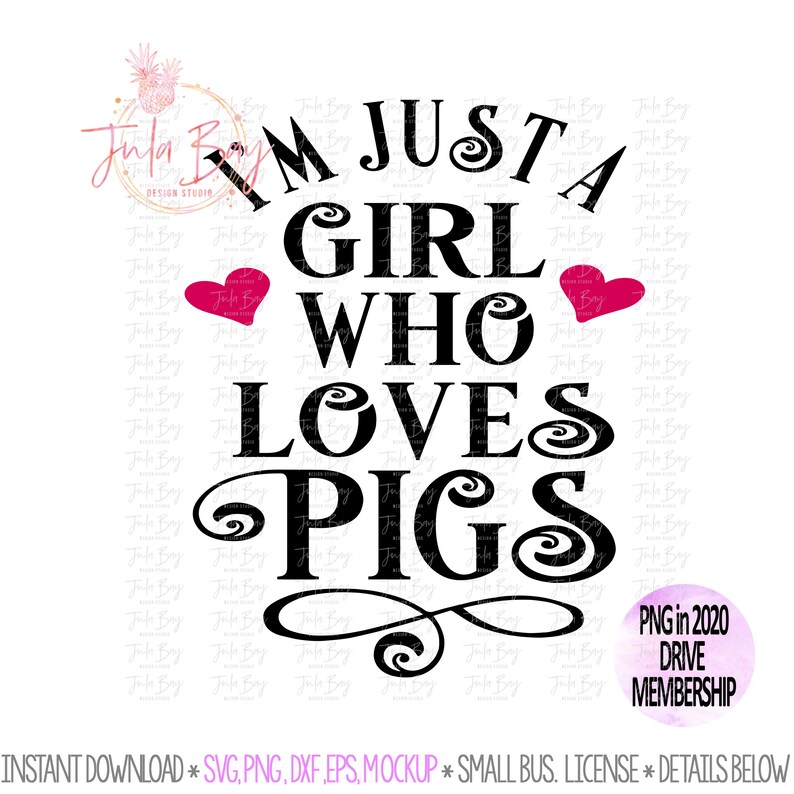Download I'm just a girl who loves Pigs SVG Pig Saying SVG Pig | Etsy