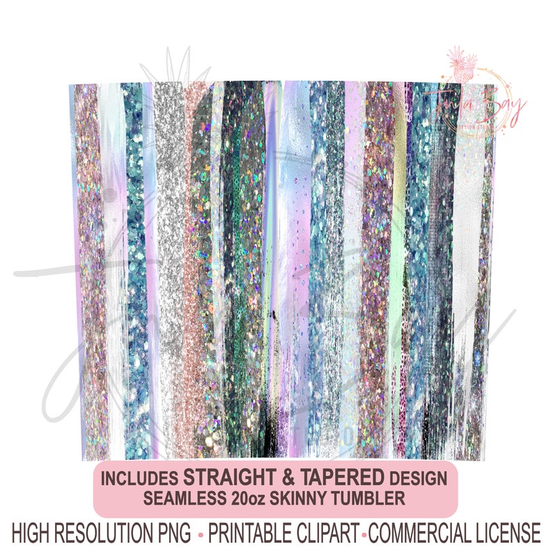Download Paint Brush Stroke Tumbler Full Wrap Design PNG Iridescent ...