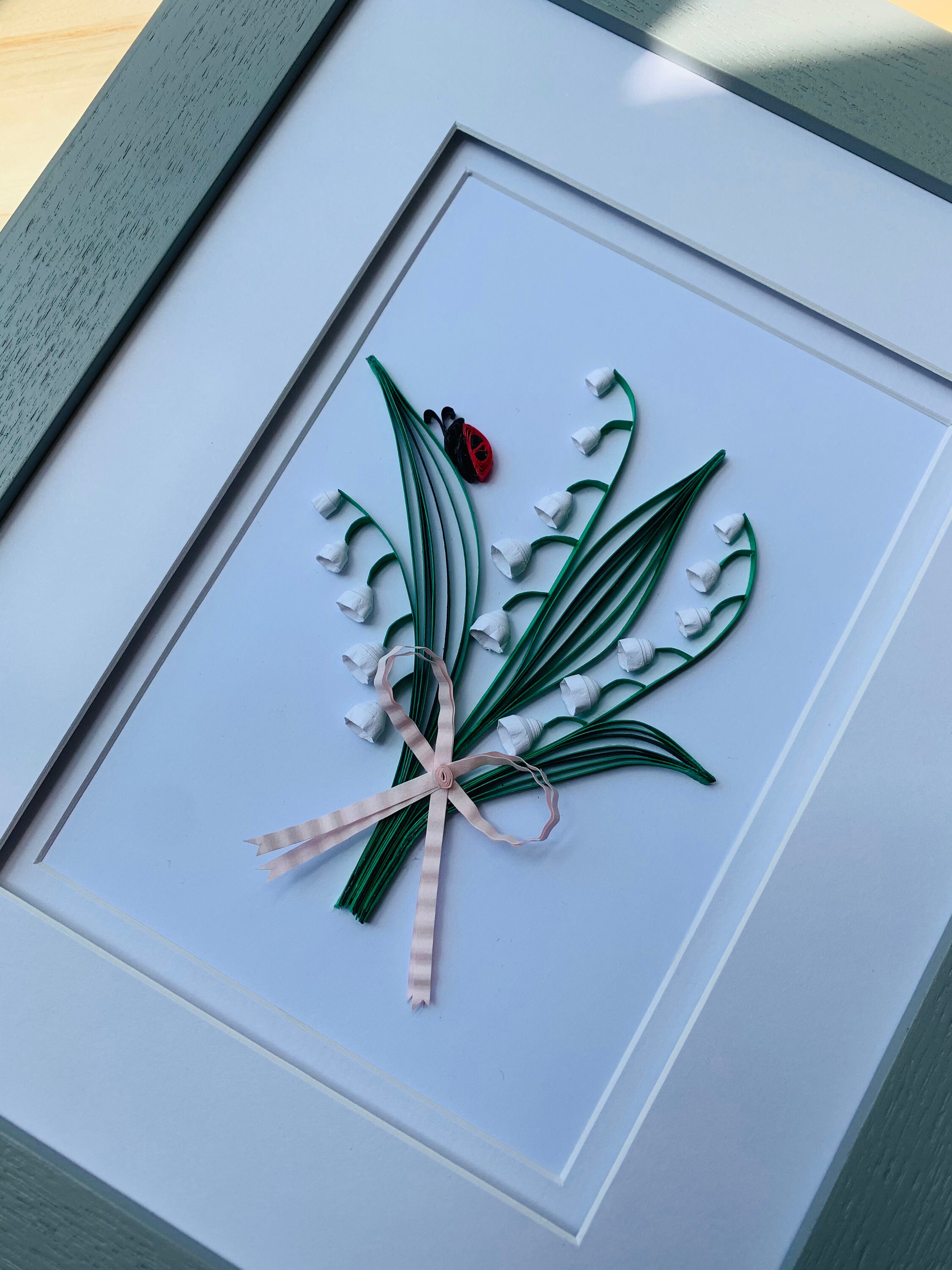 Quilling Art Lily of the Valley Wall Hanging/card May Etsy