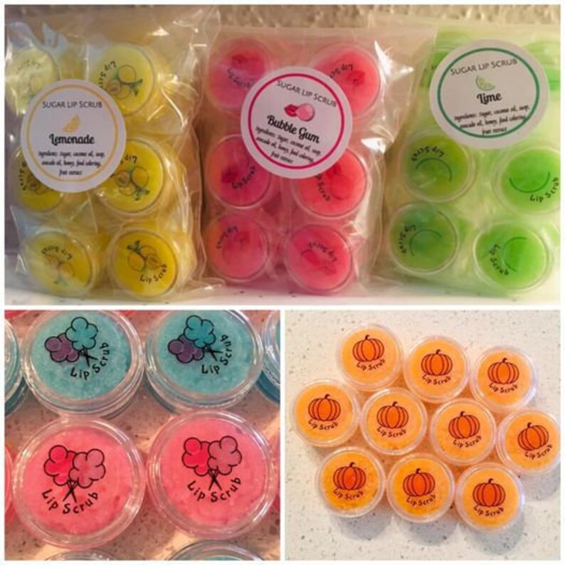 Wholesale Mini Sugar Lip Scrubs Flavored Sugar Lip Etsy