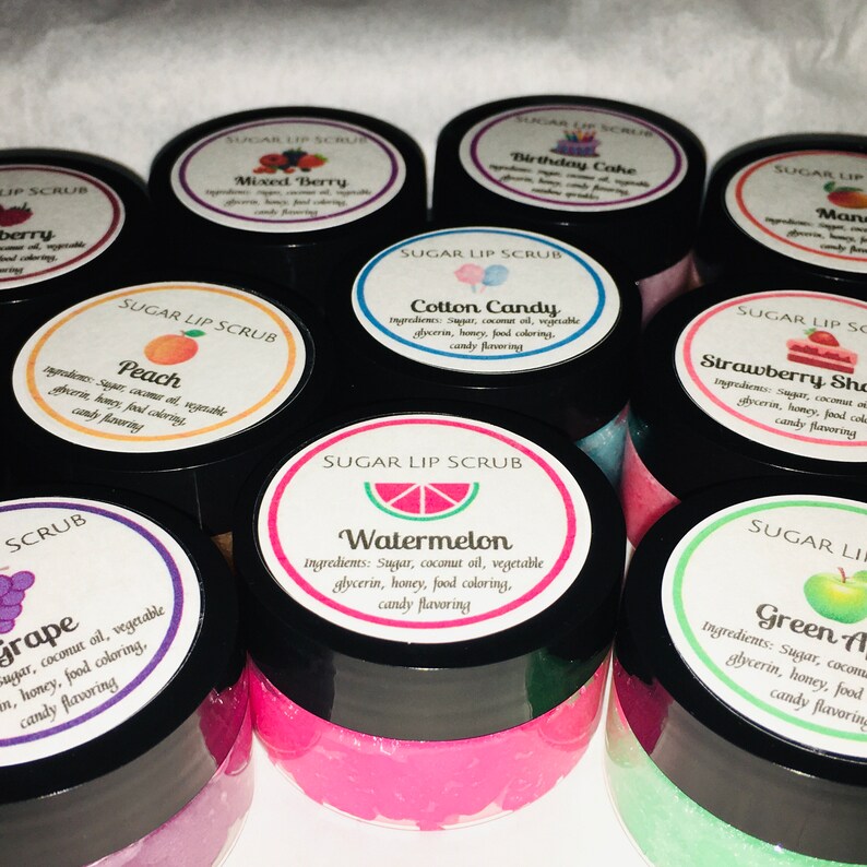 Flavored Sugar Lip Scrubs/1.5 oz /Wholesale/Ready For Resale/ Etsy