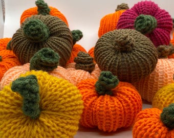 Hand-made Knitted Pumpkins