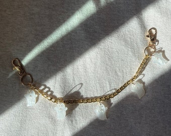 Ghost Bag Charm and Key Leash