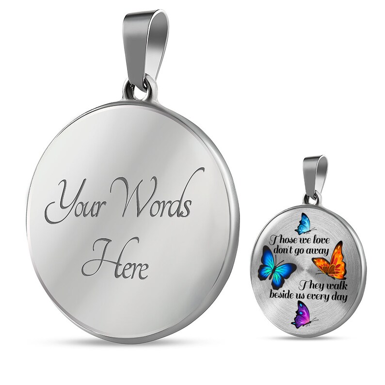Butterflies Personalized Necklace Butterfly Memorial Gift in Etsy