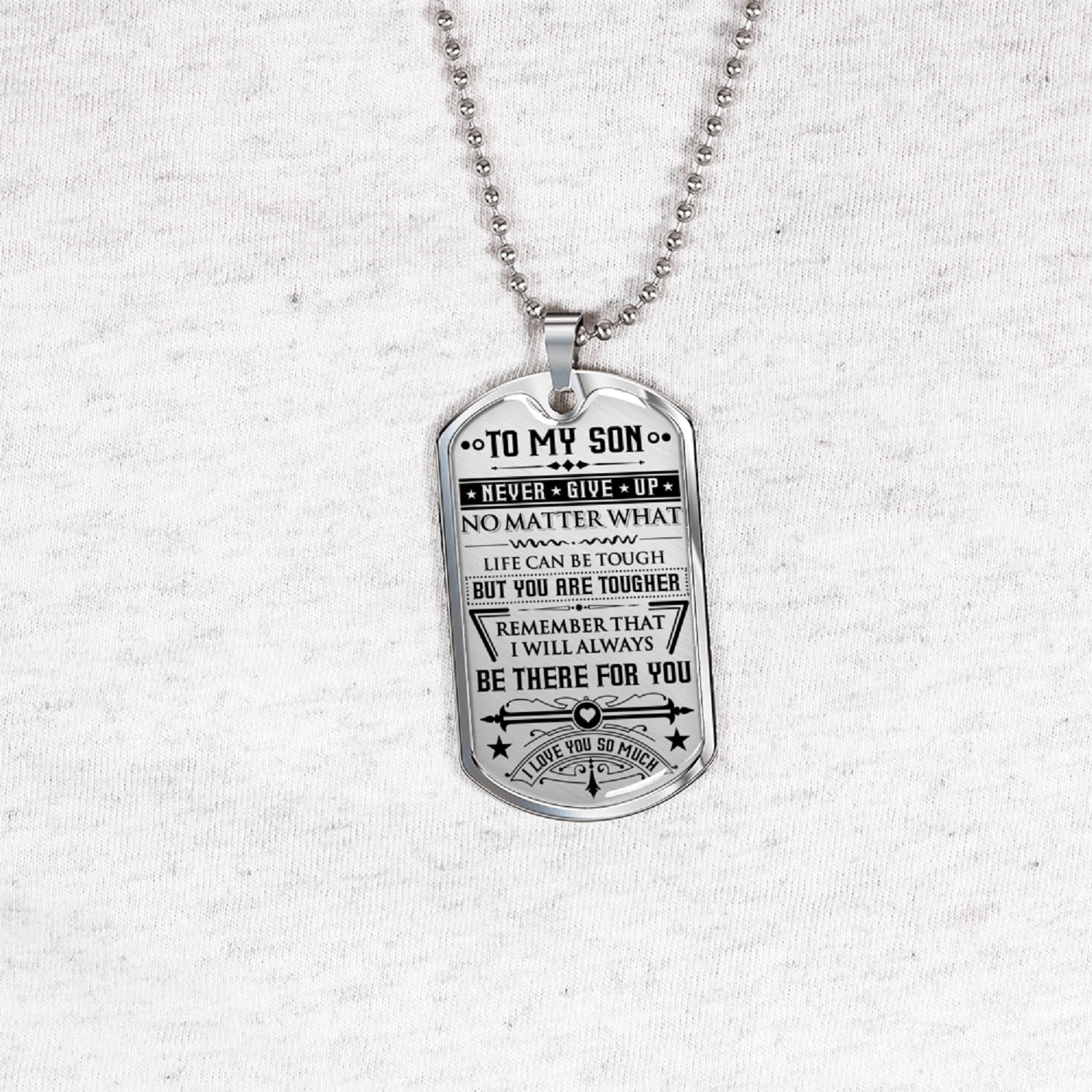Mother son clearance dog tag necklace