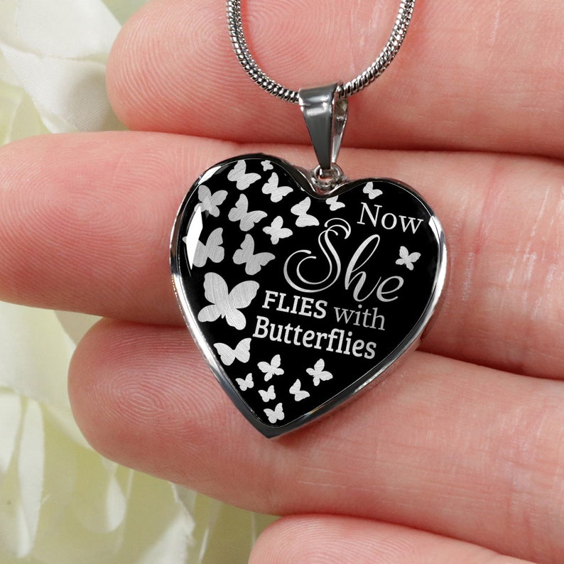 Now She Flies With Butterflies Butterfly Memorial Gift - Etsy