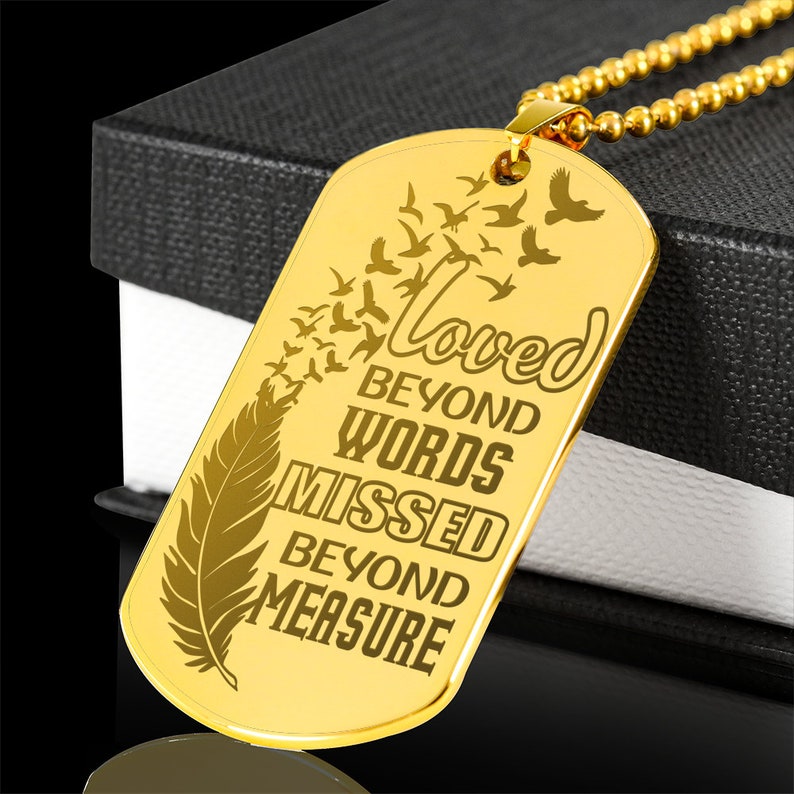 memorial dog tag necklace