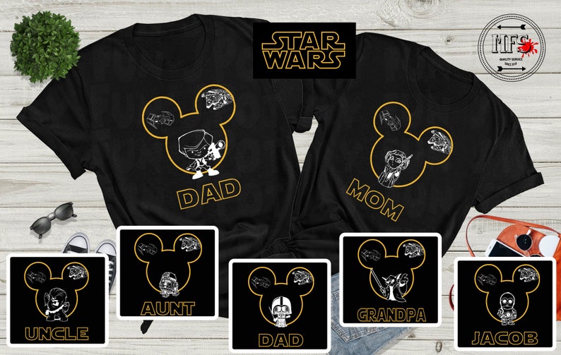 Disney Star Wars Family Vacation Matching Shirts Disneyland Etsy