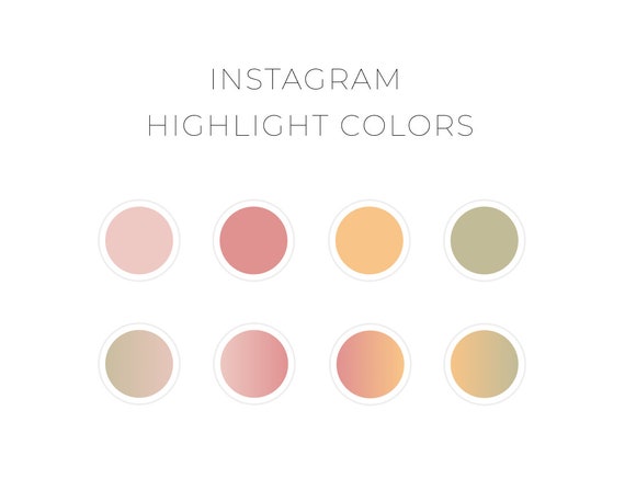mustard green pink gradient instagram highlight cover etsy