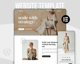 Elevate - WordPress Website Template for Coaches | High-Ticket Client Design | Elementor