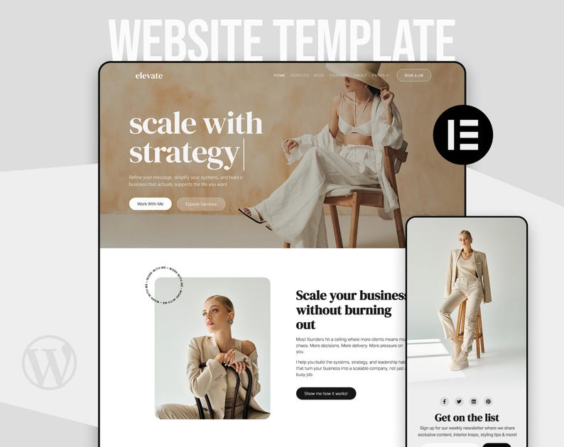 Elevate - Plantilla web de WordPress para coaches / Diseño para clientes de alto nivel / Elementor imagen 1