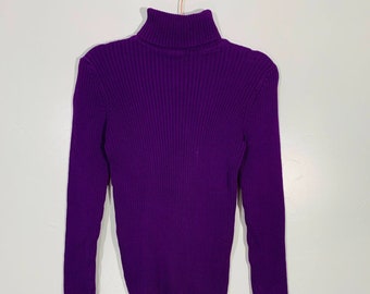 plum turtleneck top
