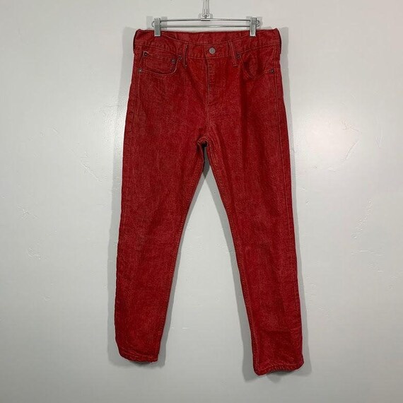 bright red jeans