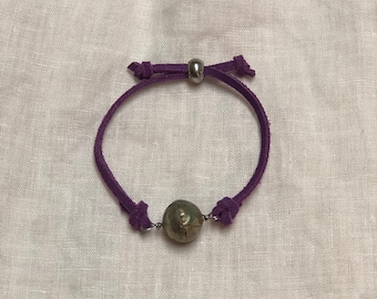 Leather and Silver Slide Bracelet