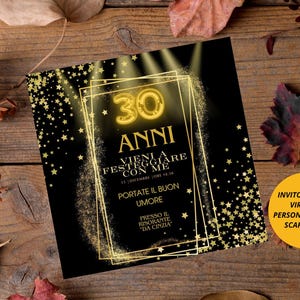 INVITATION 30 ans, invitation personnalisable anniversaire, confirmation ou première communion, fête