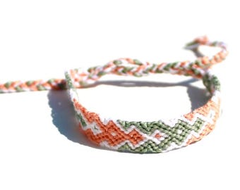 Handwoven Yellow Green Orange  Geometric Friendship Bracelet Belt 48 INCH LONG Kids Handwoven Artisanal Belts - Etsy main image 4