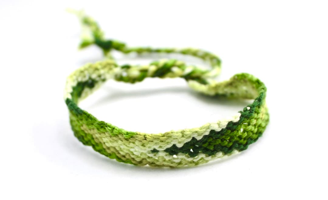Green friendship shop bracelet