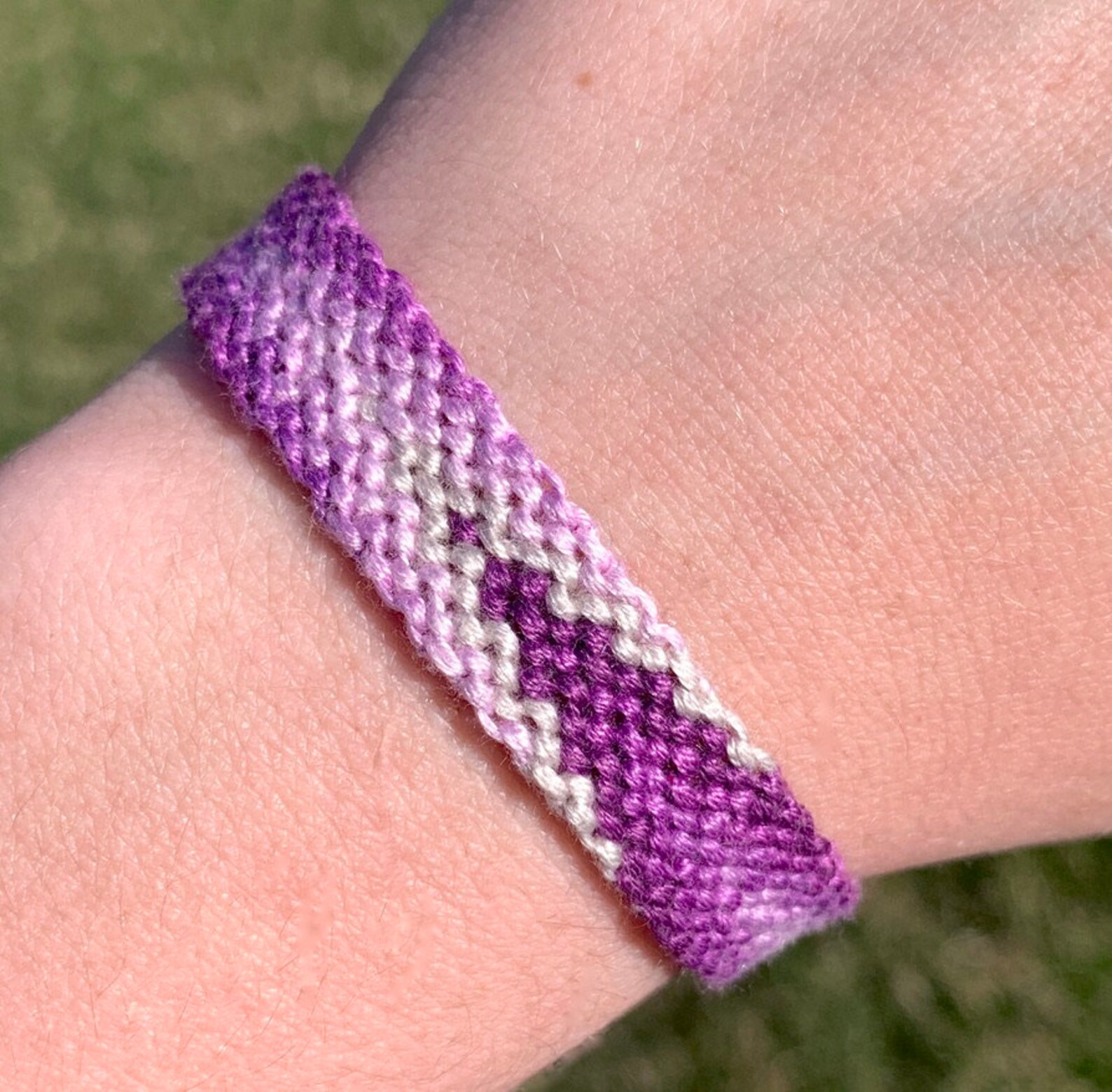 Friendship Bracelet Woven BraceletString Bracelet Purple Etsy