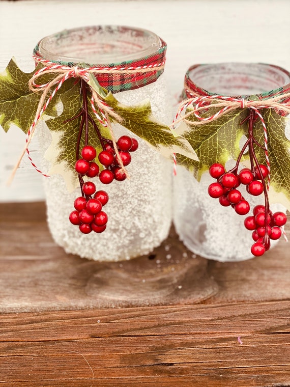 Weihnachtliche Einmachgläser
