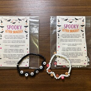 Beaded Wavy Spooky Bracelet Kit - Everything you need to make a halloween bracelet