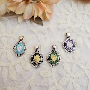Floral Cameo Necklace Cameo Pendent Gifts For Her