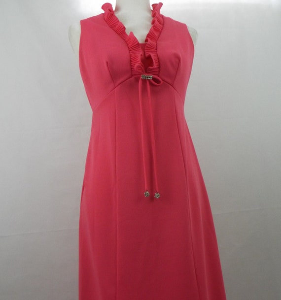 Vintage 1960s Pink Maxi Dress - image 8