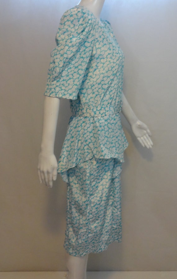 Vintage 80s Dress JB TOO Vintage Floral Dress Siz… - image 5