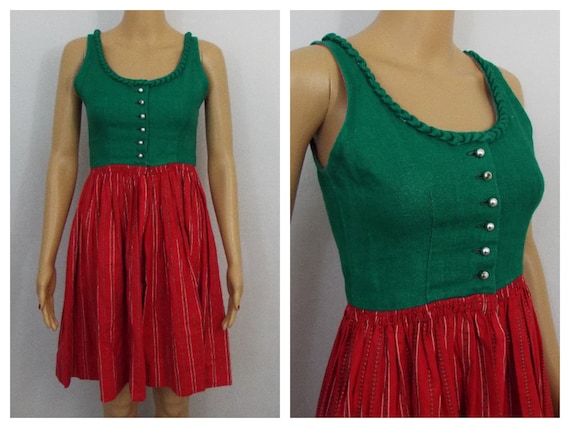 Vintage Dirndl Dress- Size 14- Tostmann Original … - image 1