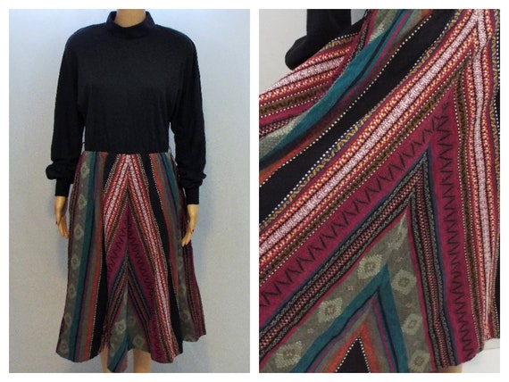 70s Vintage Dress - Colorful Dress Native America… - image 1
