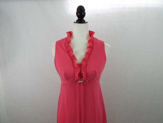 Vintage 1960s Pink Maxi Dress - image 3