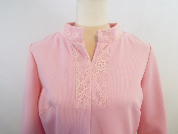 Vintage 60s Dress- Mod Dress- Pink Dress- Wedding… - image 3