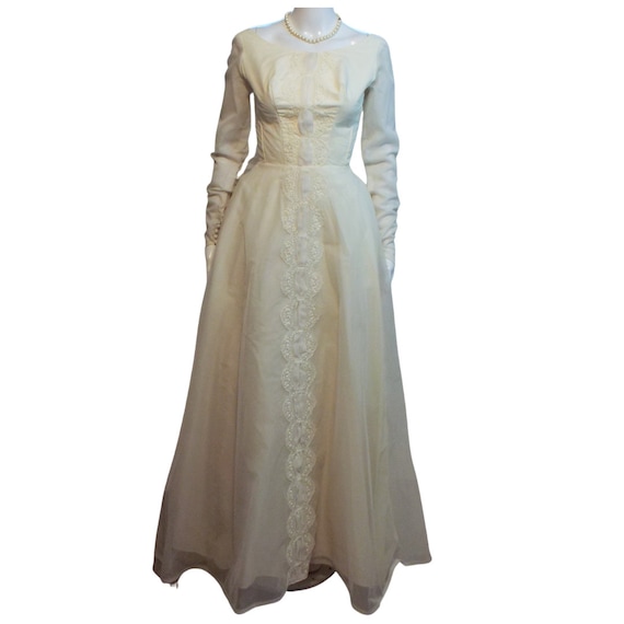 Vintage 50s Ivory Wedding Gown Bridal Gown Vintag… - image 2