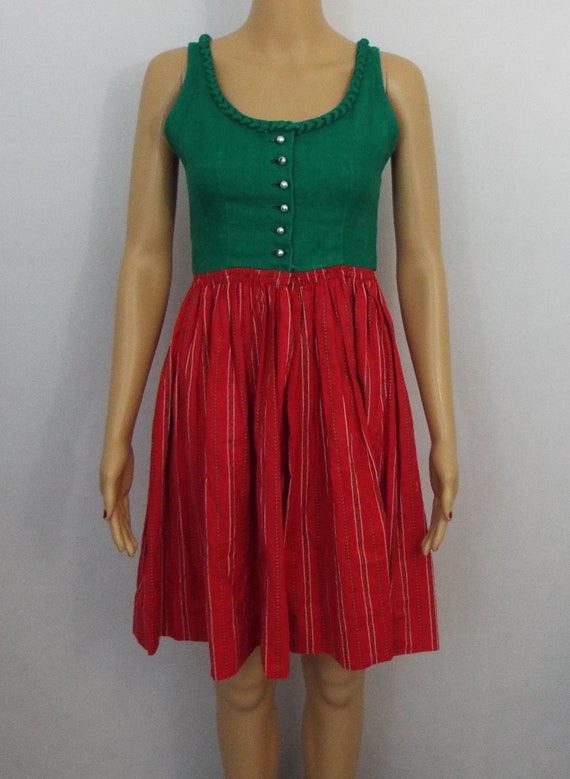 Vintage Dirndl Dress- Size 14- Tostmann Original … - image 2