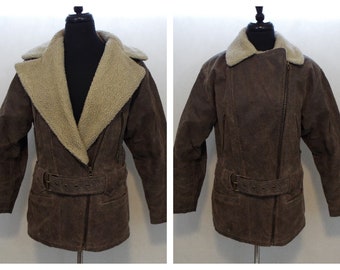1990s Winlit Vintage Leather Jacket – Distressed, Size XS