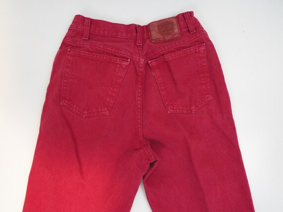 Vintage 80s Red 17 501 Levis // Size 9 // Red Jea… - image 7