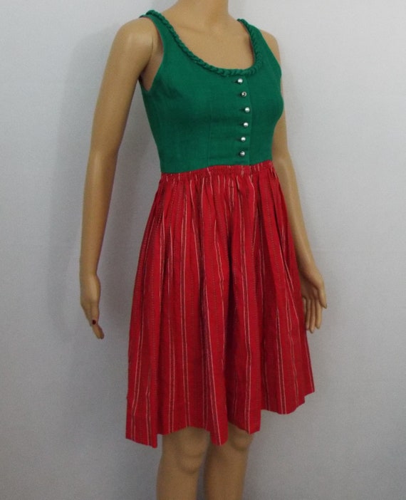 Vintage Dirndl Dress- Size 14- Tostmann Original … - image 5