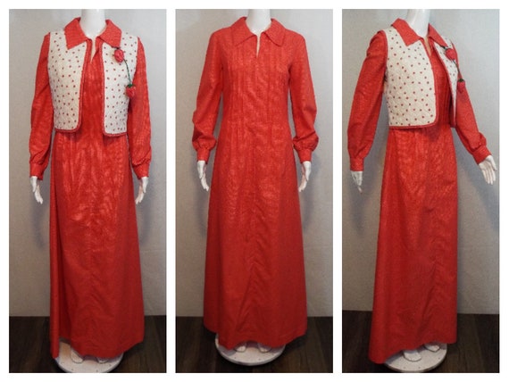 1970s Vintage Dress // Strawberry Shortcake Prairi