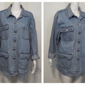 Vintage 90s Bill Blass Jean Jacket – Medium Denim
