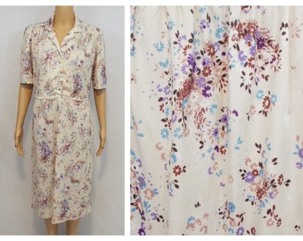 70s Vintage Dress - Floral Pattern Summer Dress Vintage Dress - 70s Dress