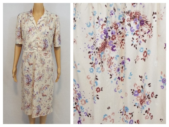 1970s Vintage Dress Floral Pattern Summer Dress Vintage | Etsy