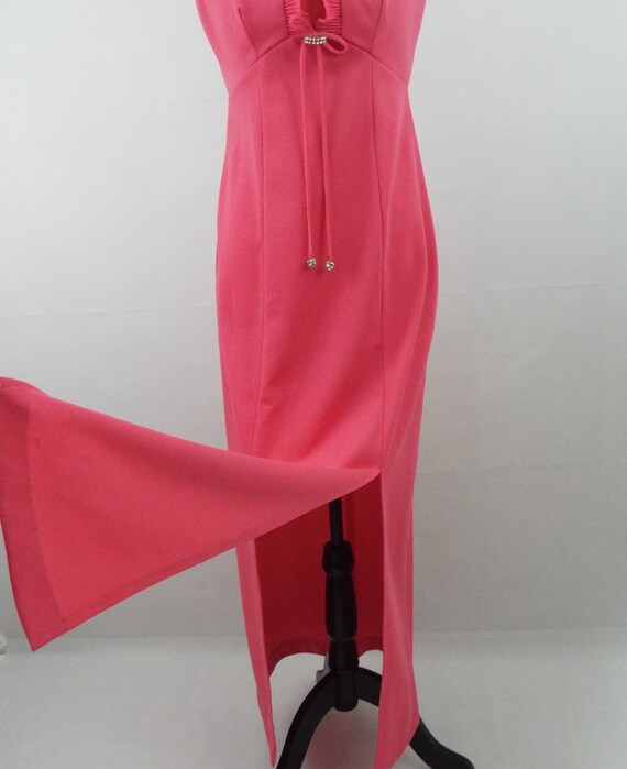 Vintage 60s Pink Maxi Dress - image 9